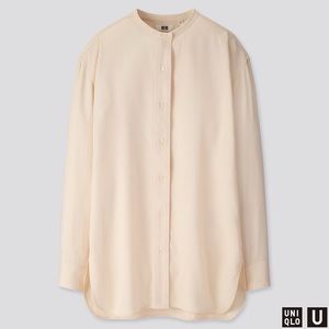 Uniqlo U women band collar blouse